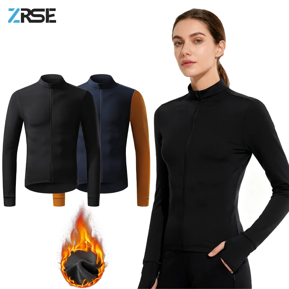 

ZRSE Cycling Jersey Winter Thermal Fleece Yoga clothes Long Sleeve Warm Korean Hyosung Creora Elastane Workout clothes Clothing
