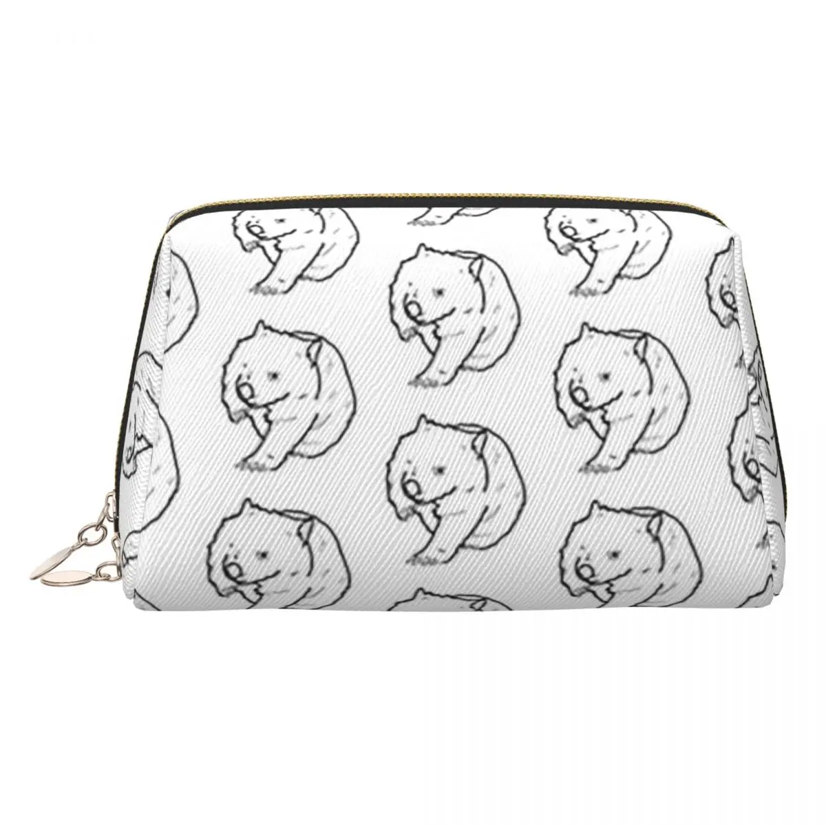 Australian Wombat Doodle Women Cosmetic Bag Travel Makeup Organizer Pouch Toiletry Storage Dopp Kit Box
