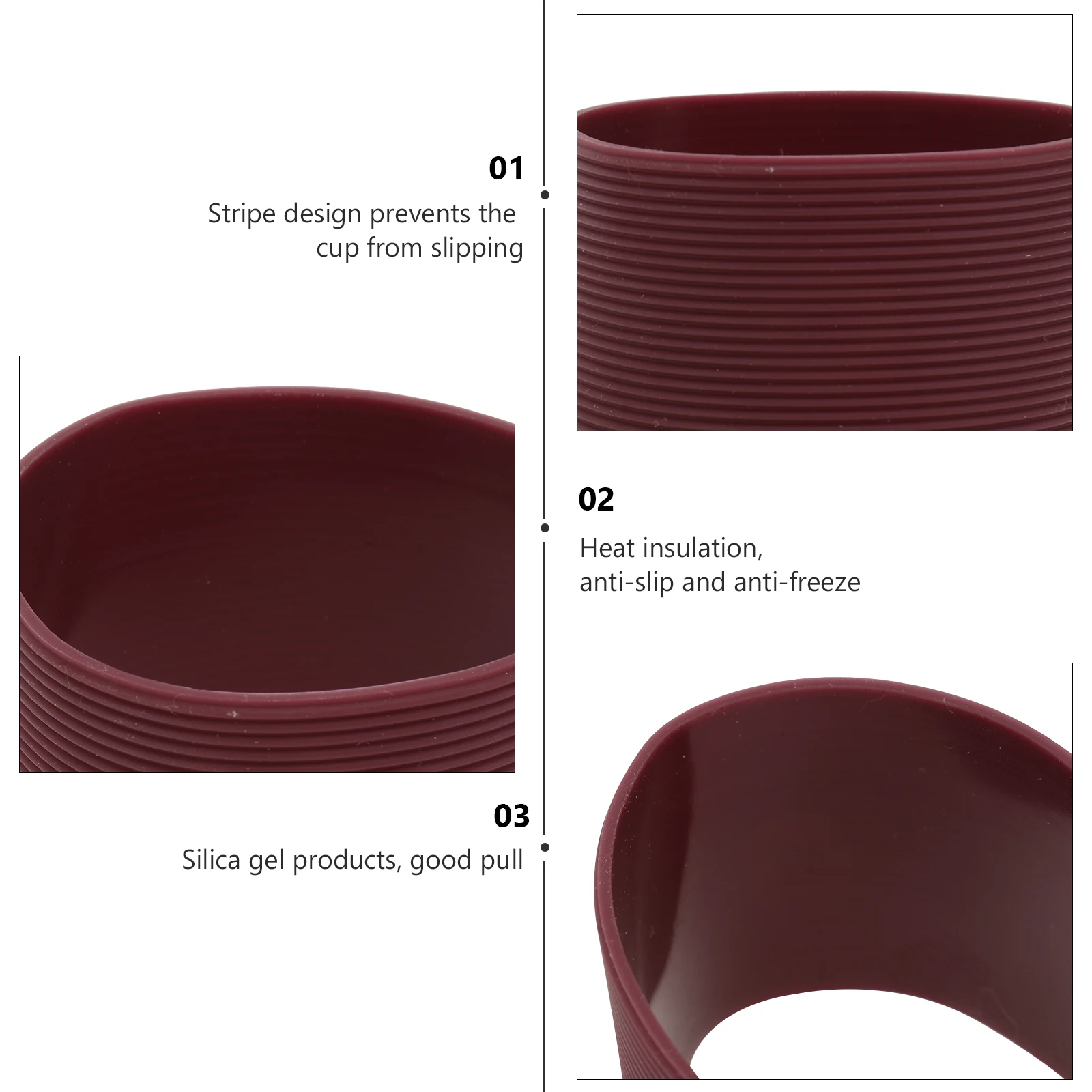 

10 Pcs Anti-slip Heat Insulation Sleeve Safe Cup Cover Non-slip Coffee Protective Case