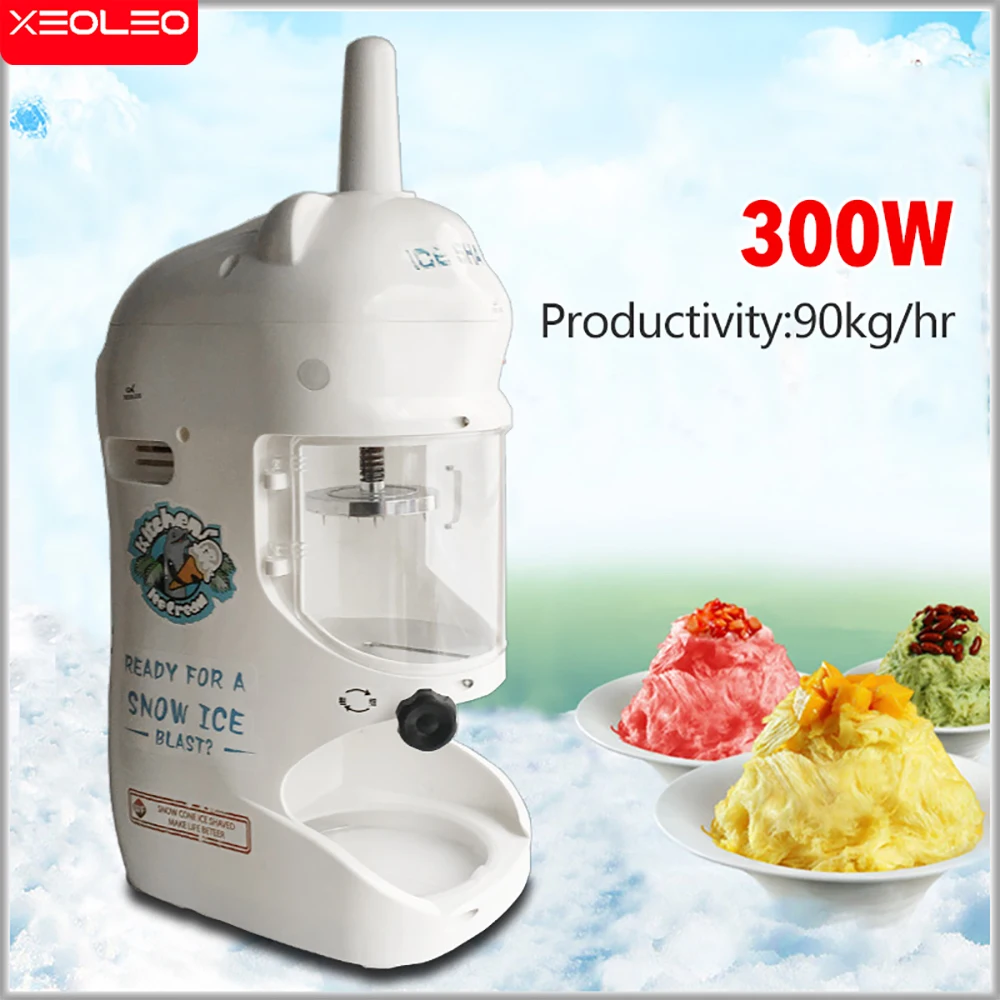 

XEOLEO Ice Shaver Machine 90kgr/H Panda Snow Cone Machine 300W Commercial Shaved Ice Machine Ice Crusher