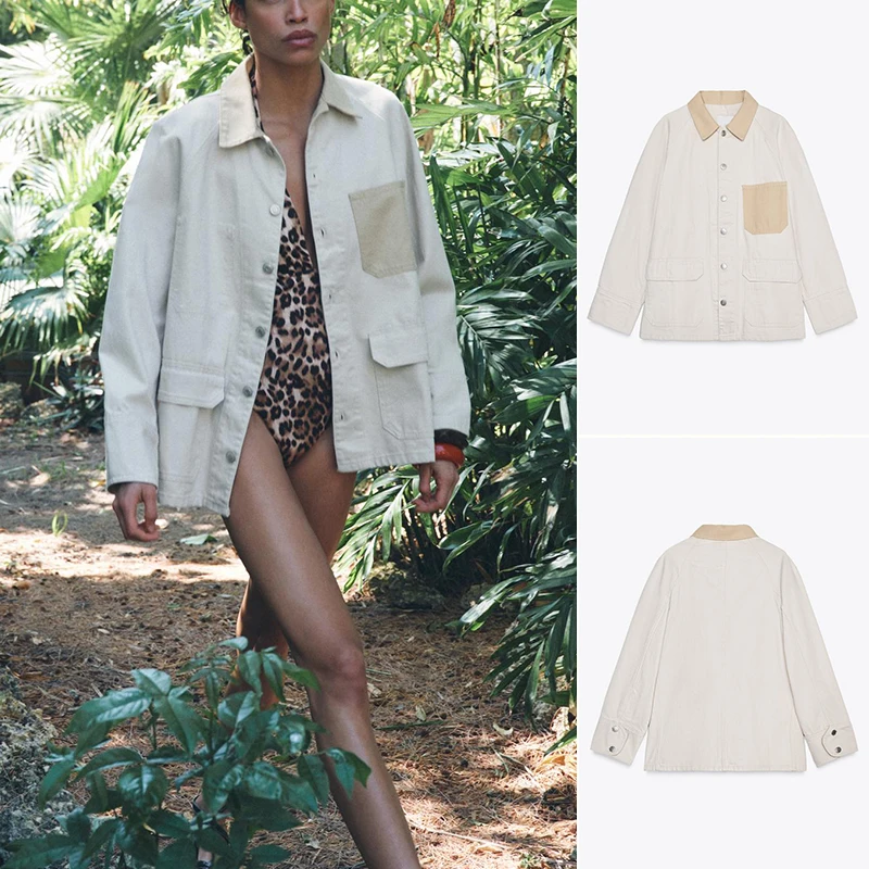 Primavera nova casual feminino longo sve irt casaco gola design ket decorado outerwear confortável fibra de poliéster