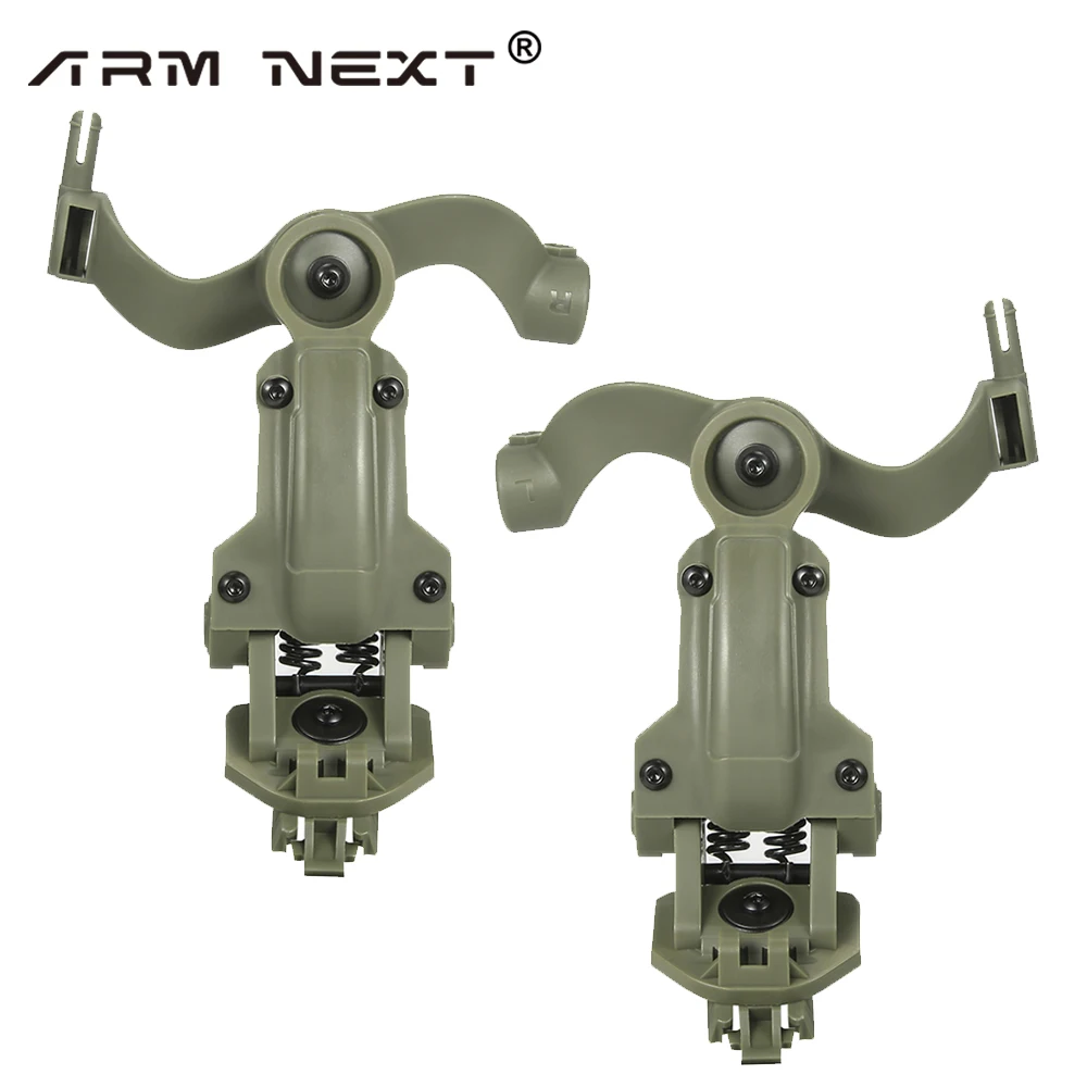 Military Headset Holder Multi-angle Rotation Helmet Rail Adapter For Tactical Headset Fit OPS Core ARC And Team Wendy M-LOK Rail