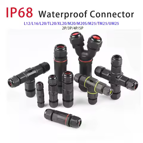 IP68 Waterproof Connector Outdoor LED Lighting Sealed Connector Assembly Type Wire And Cable Quick Terminal Connector 2/3/4/5P