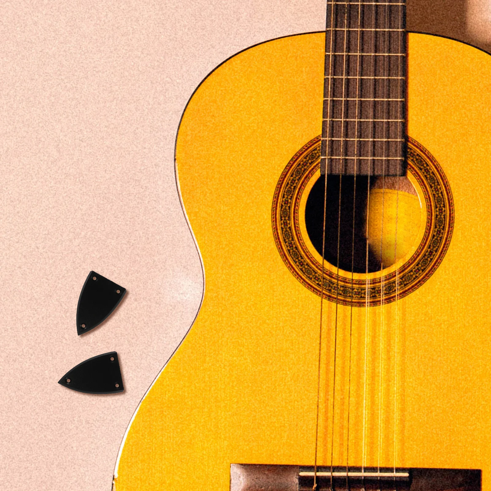 

3 Holes Guitar Tuning Lever Cover Electric Truss Rod Accessories Input Triangle Covers Abs Pole Repair Headstock Screw