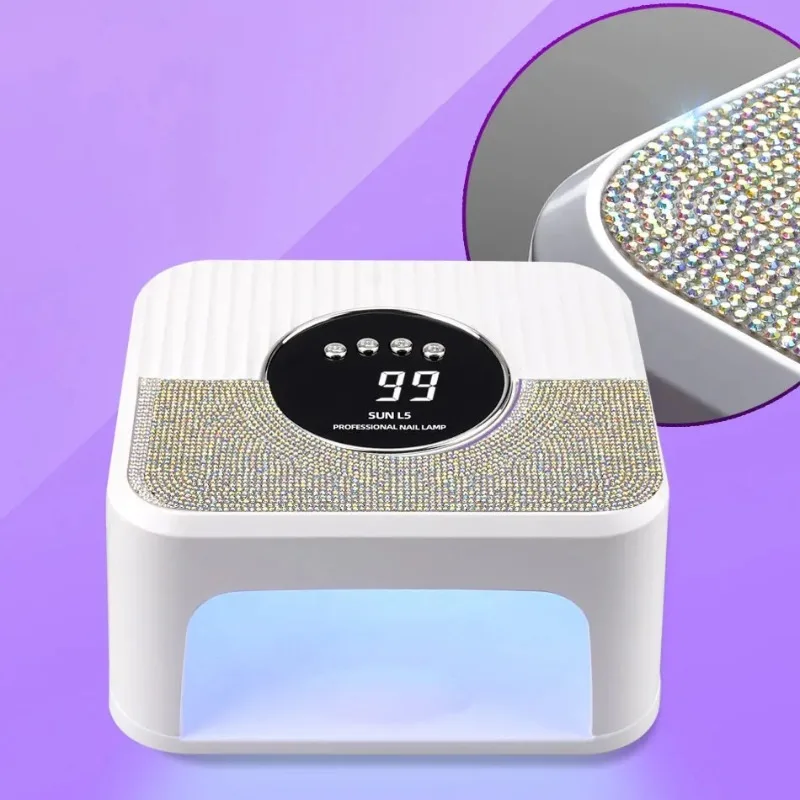 

45LED UV Nail Lamp High Power Nail Dryer with LCD Smart Screen Gel Curing Drying Lamp Removable Base Pedicure Tool for Home