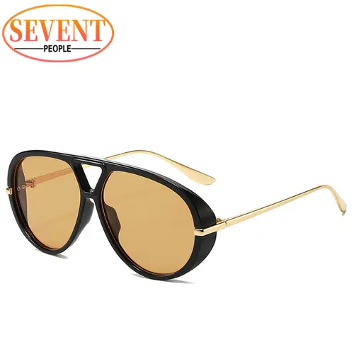 Oversized Oval Punk Pilot Sunglasses Women Big 2026 Luxury Brand Vintage Metal Frame Sun Glasses for Ladies UV400 Shield Eyewear - Image 10