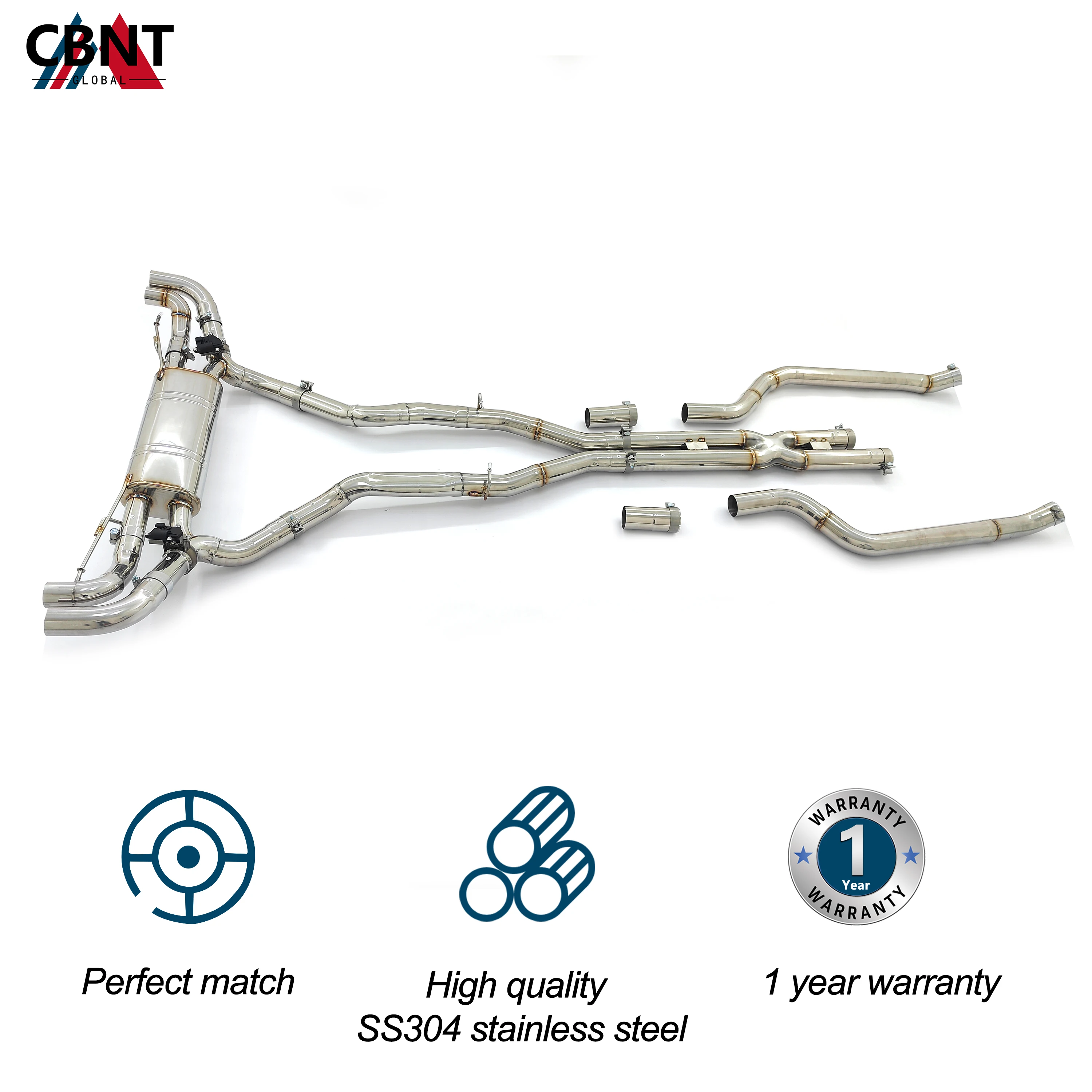 CBNT Valved Catback Exhaust Pipe High Quality SS304 Performance Exhaust Systems for BMW X5 G05 X6 G06 X7 G07 M50i M60i V8 4.4T