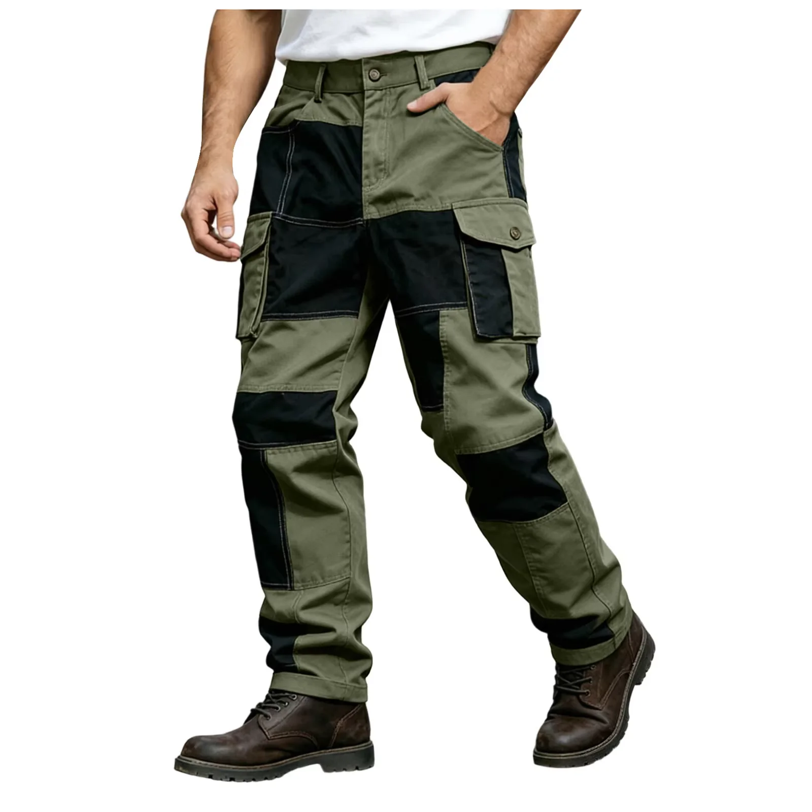 New Cotton Men Cargo Pants Kha - Men'S Fashion Trousers 评论和价格