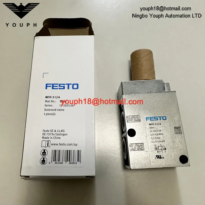 FESTO MFH-3-1/4 9964 Without Coil MFH Solenoid Valve