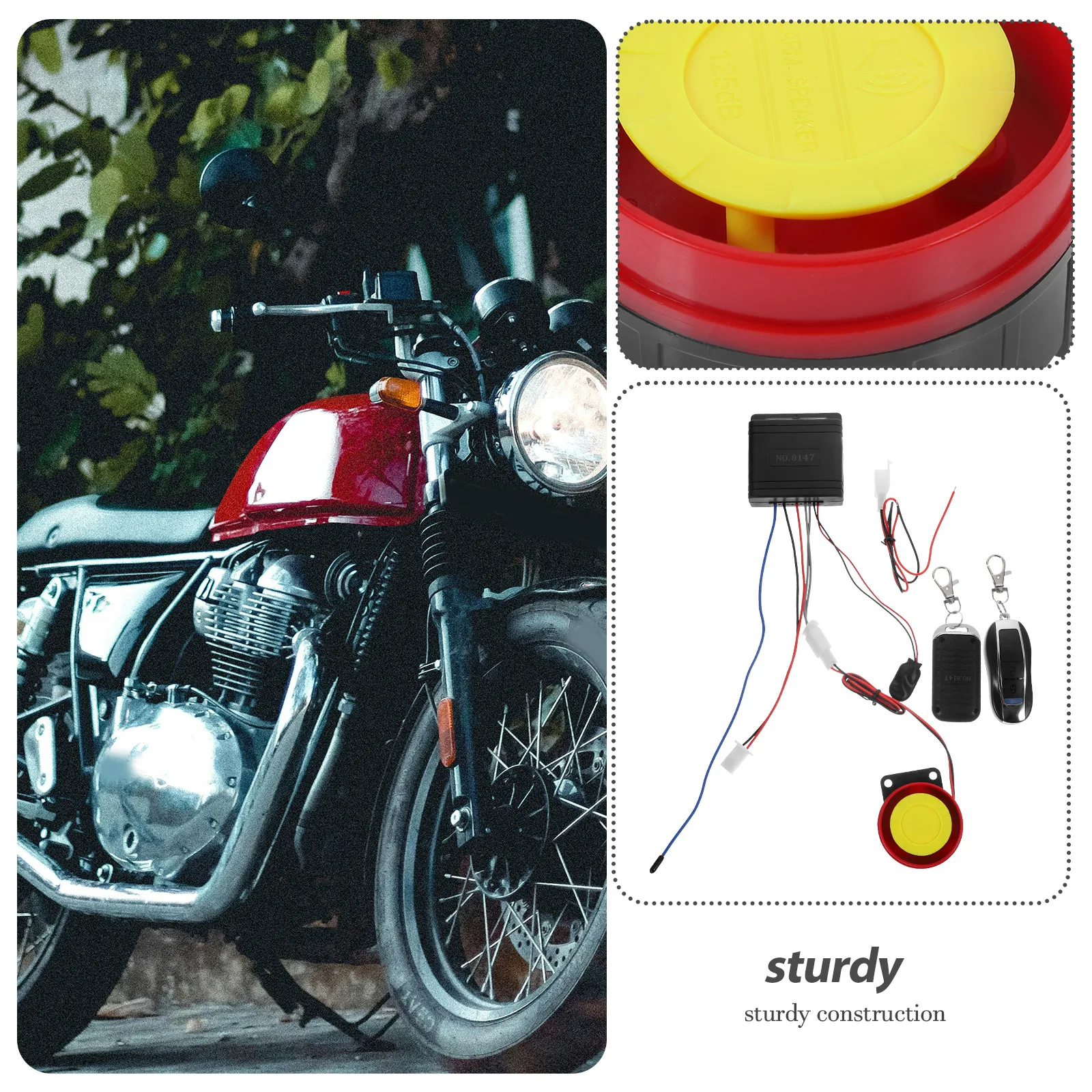 

1 set 1 Set Motorcycle System Remote Start Anti-Theft Security Universal Scooter Car Alarm Kit Vehicle Anti Theft Alarm System