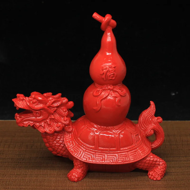 

Natural mineral cinnabar feng shui products, gourd, dragon turtle, mother and child, head, turtle, basalt living room foyer