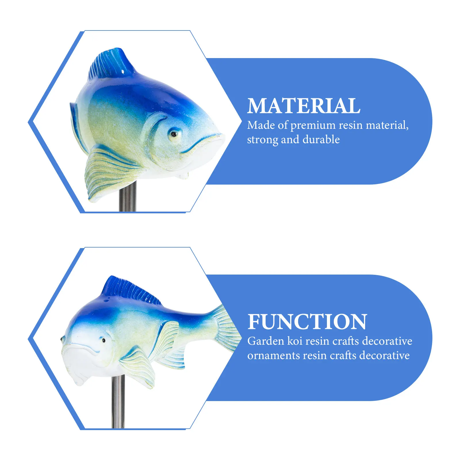 

Koi Resin Crafts Blue Fish Ornament Garden Yard Decorations Resin Statue Art Sculpture Home Accessories Outdoor Use