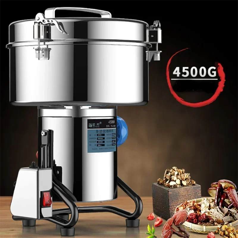 New 4500g Electric Food Grinder Grain Spice Coffee Bean Pulverizercom Mercial Household Powder Machine