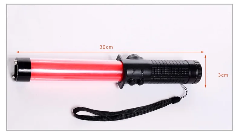 30 cm Verkehrsleuchte Zauberstab Licht LED Sicherheit Straßenrand Steuerung Taschenlampe Lichter Zauberstäbe Luft Feuer Strobe Lampe Flash Notfall blinkt – Detail 1