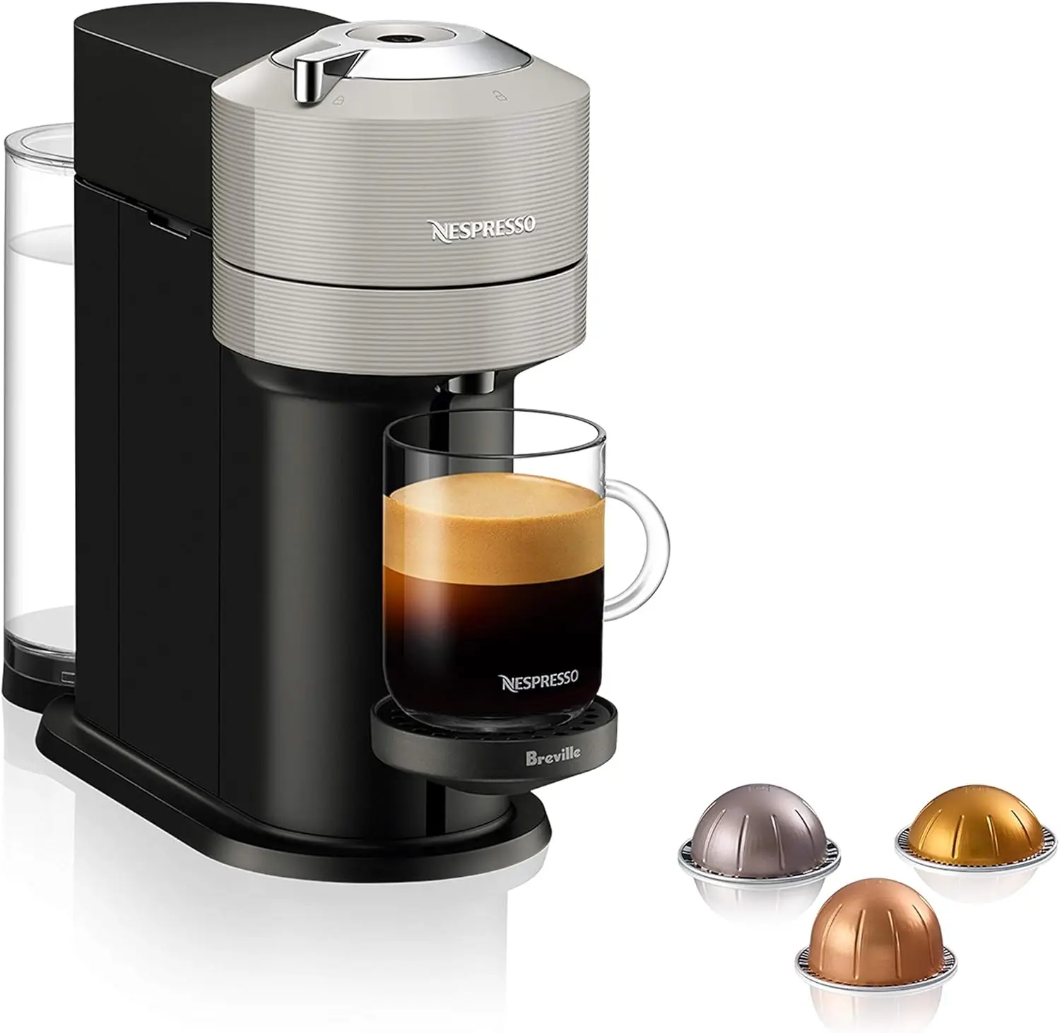 

Vertuo Next Coffee and Espresso Maker by Breville, Light Grey