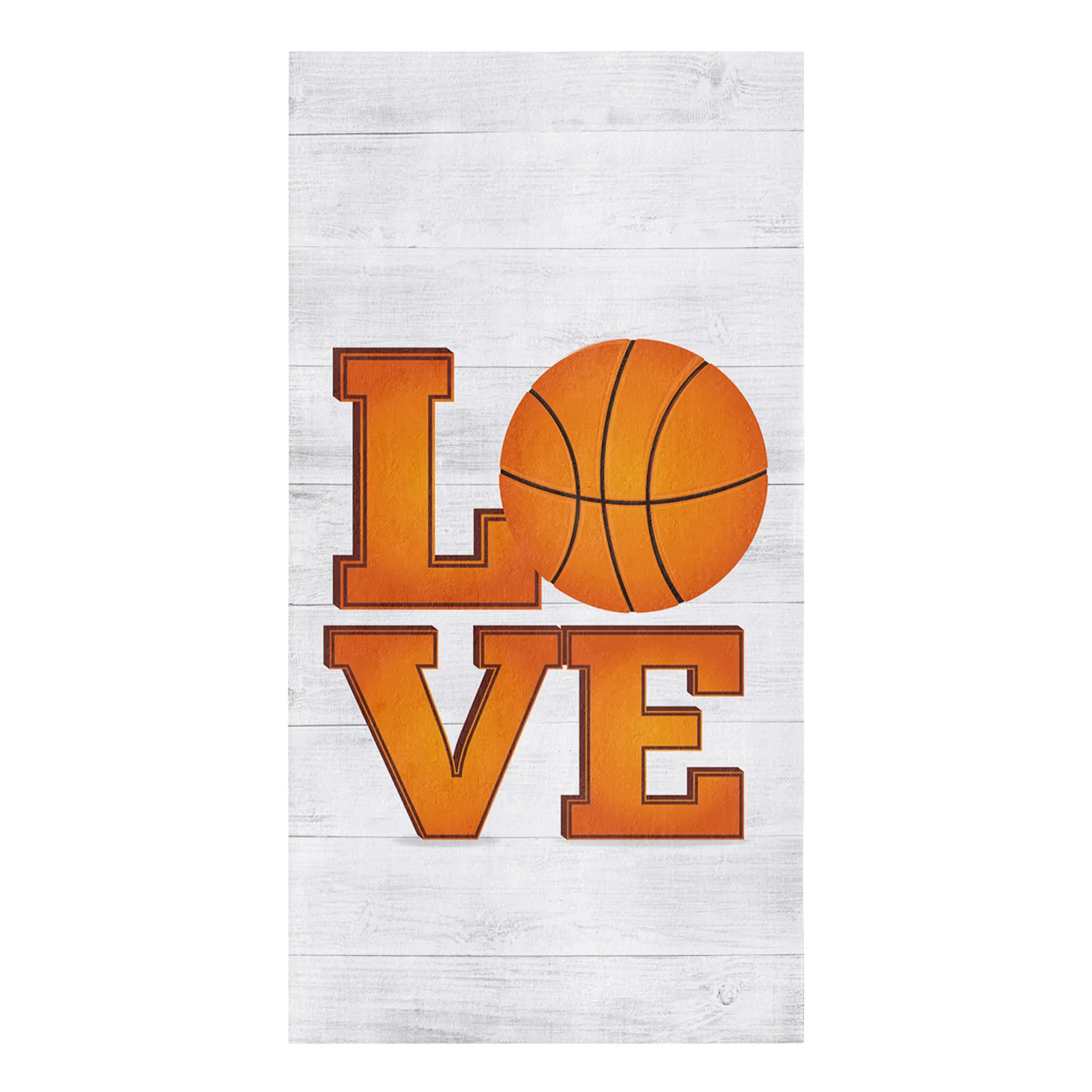 Wood Grain Letters Love Basketball Microfiber Cleaning Cloths Hand Towels Dishcloth Utensils For Kitchen House Things Wipe Towel