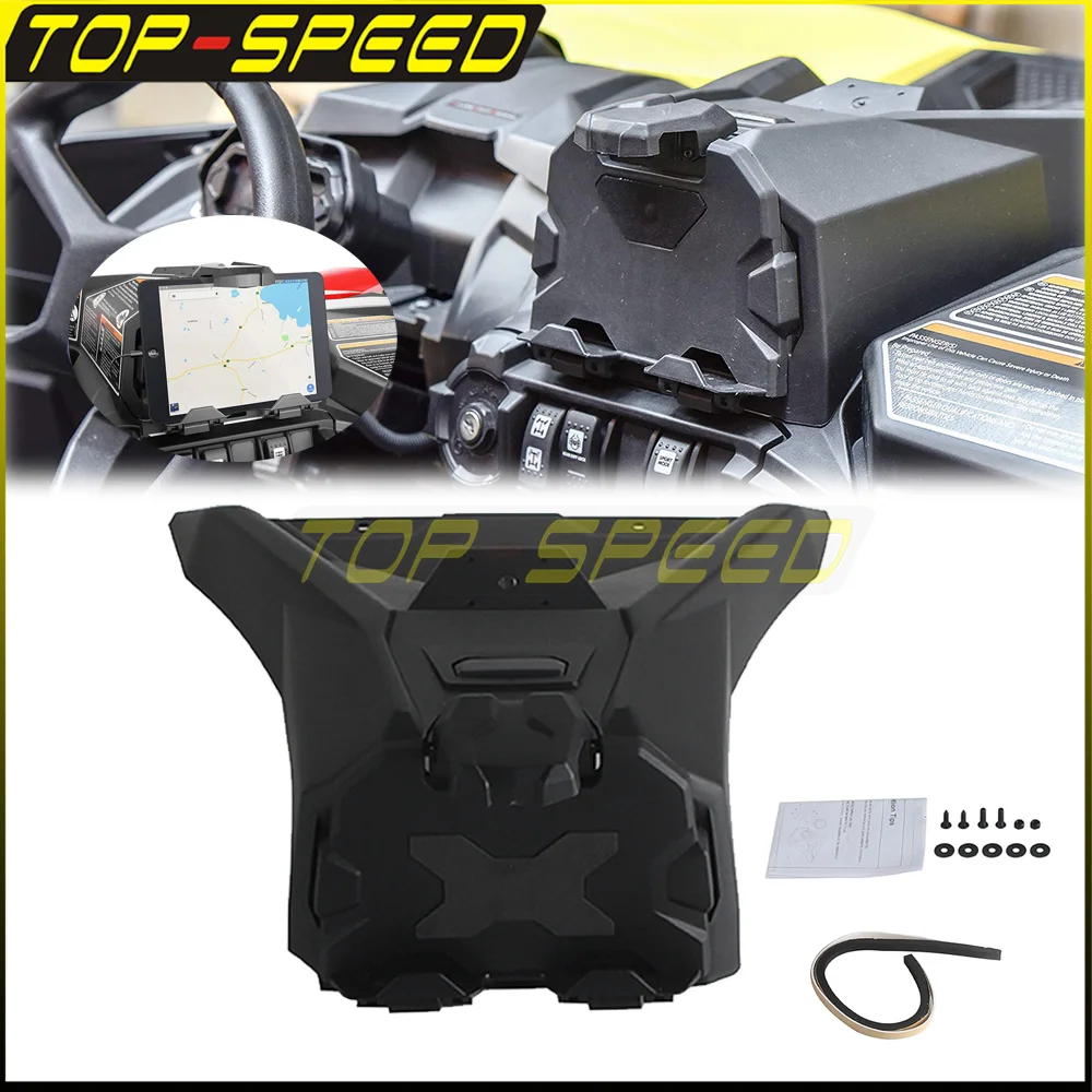 For Can-Am Maverick Sport Trail 800 1000R 18-21 Commander MAX 2021 UTV Electronic Device Support Storage Box GPS Tablet Mount