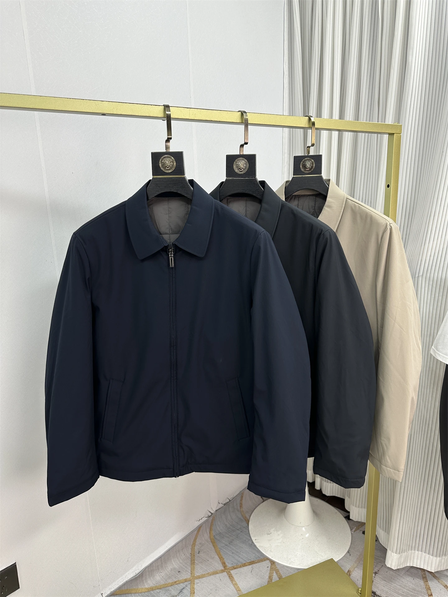 

Мужская куртка из смесового шелка в стиле кэжуал, теплая хлопковая верхняя одежда с отложным воротником, осенне-зимняя, из полиэстера