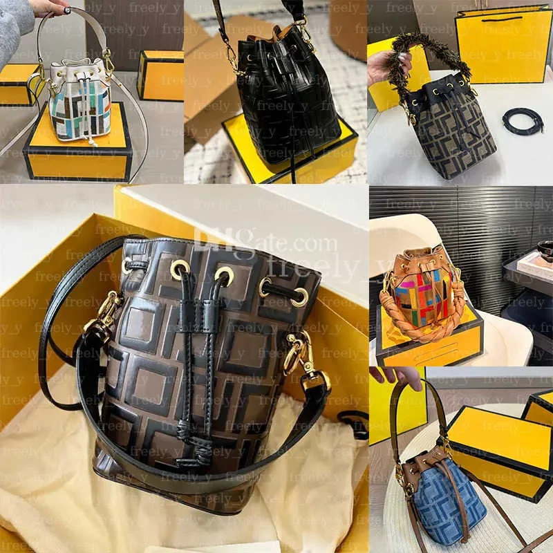 

Drawstring Bucket Bags Original designer handbag Top Luxury bucket Womens crossbody leather chain mirror quality mon tresor bag