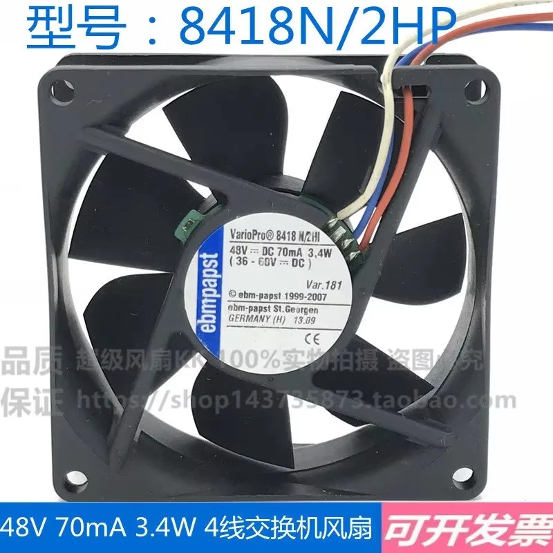 

For German 8418 N/2HP 48V 70mA 3.4W 4-Wire Switched Permanent Magnet Cooling Fan