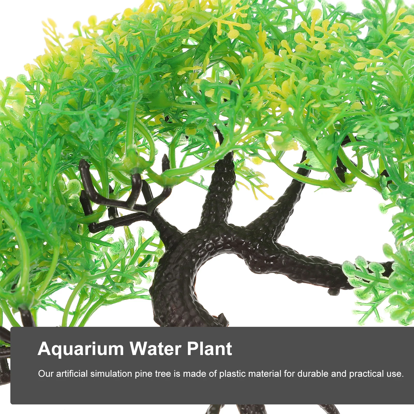 

2Pcs Aquarium Bonsai Artificial Pine Tree Plastic Fish Tank Plant Decoration Realistic Plastic Aquarium Ornament Durable Plant
