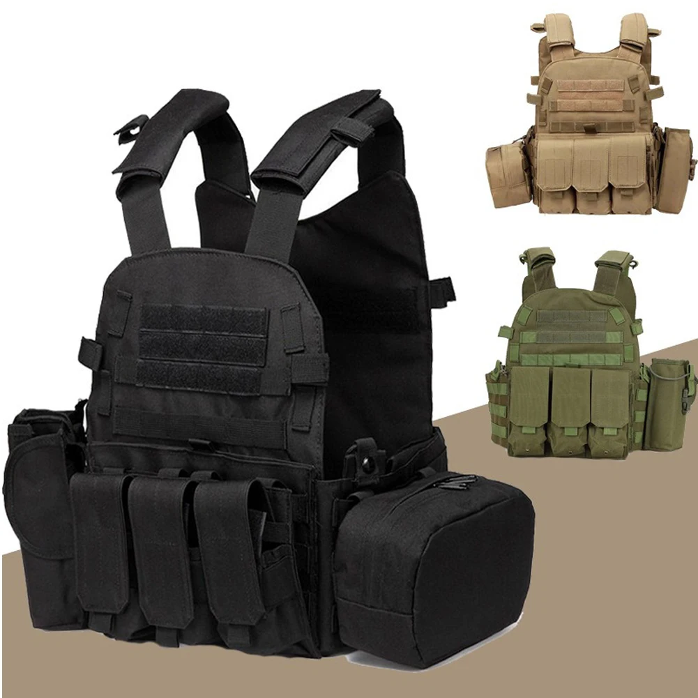 

600D Y Nylon Tactical Vest Body Armor Camo Military Army Combat Carrier Airsoft Hunting Accessories for CS Game Equipment