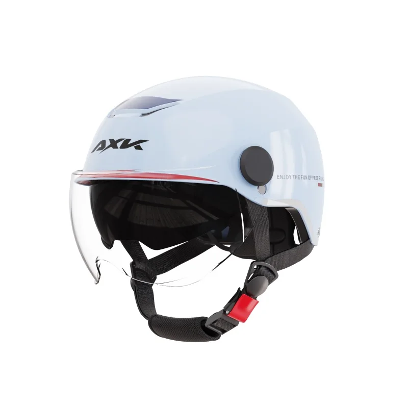 High Quality Half Face Racing Helmet Flip Up Motorcycle Helmet with Sun Visor Short Lens Blue