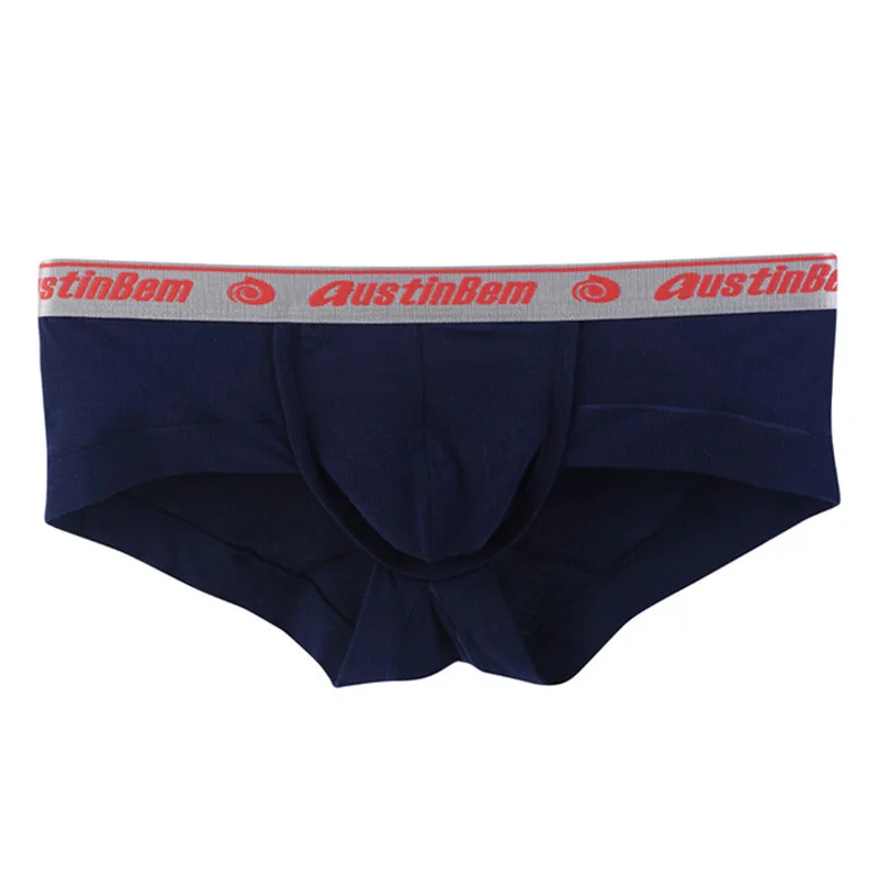 Cor sólida simples e elegante u-convexo roupa interior masculina cuecas modais corpo escultura shorts d103