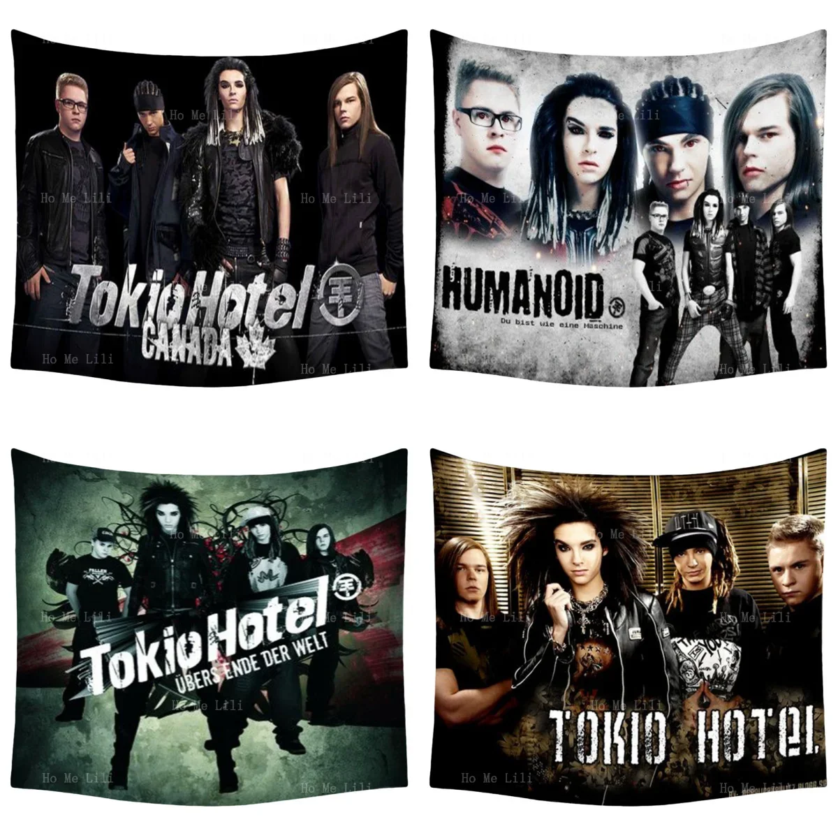 Tokyo Hotel Photo Album Humanoid Poster Rock Band Songs About The End Of The World Tapestry For Livingroom Decor