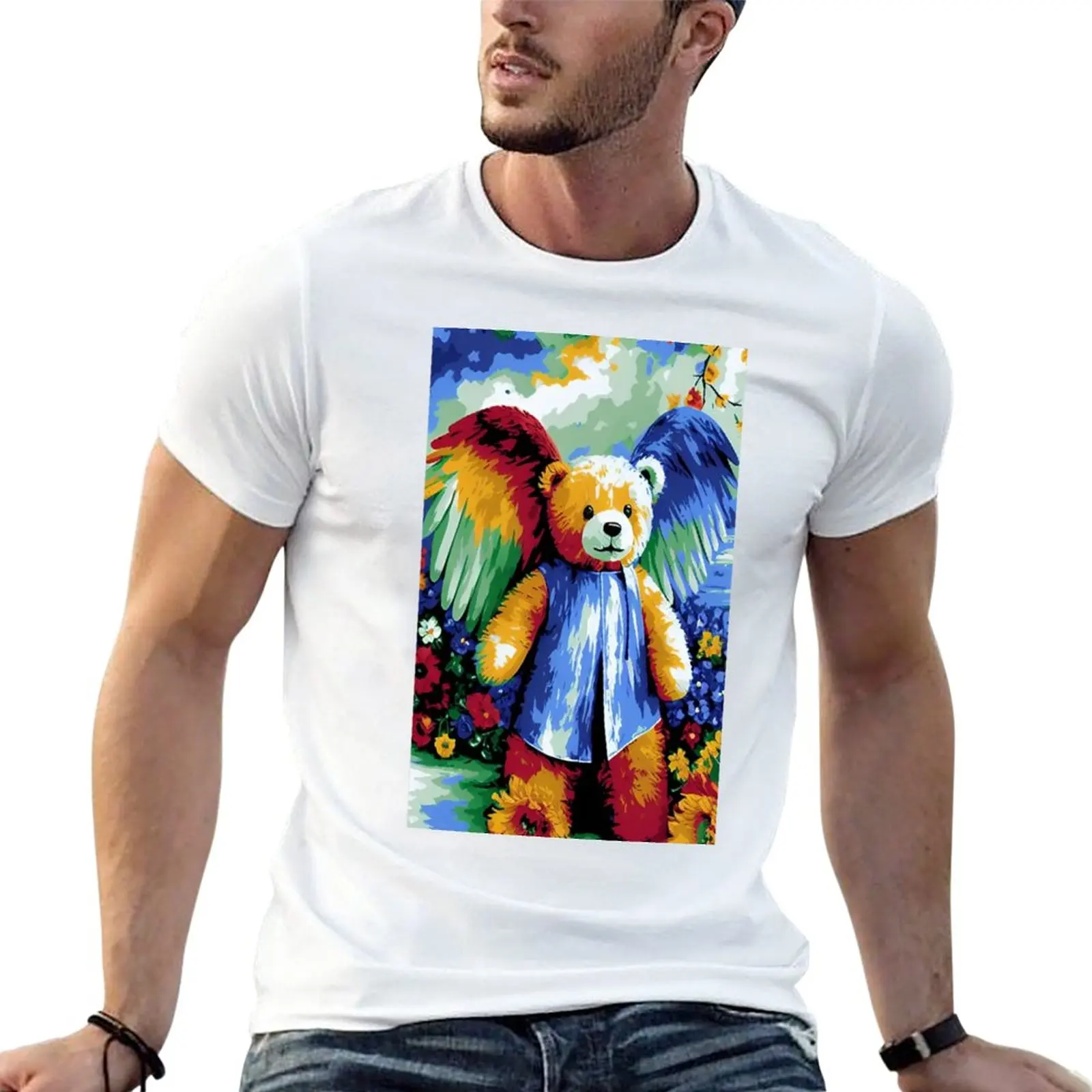 

New Angelic Teddy T-Shirt Short sleeve boys t shirts mens graphic t-shirts