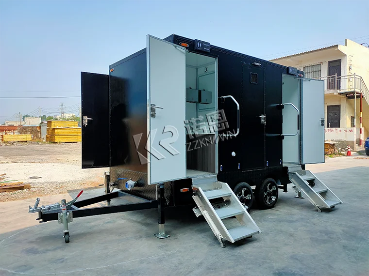 

VIP Toilet Trailer Portable Luxury Restroom Trailer Outdoor Caravan Shower Steel Modern Toilette Mobile Bathroom WC