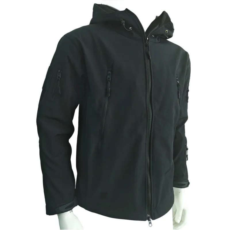 سترة Shark Skin Soft Shell للرجال سترة تكتيكية خارجية بدلة مروحة عسكرية معطف واق من المطر مقاوم للرياح وسترة دافئة باردة #6