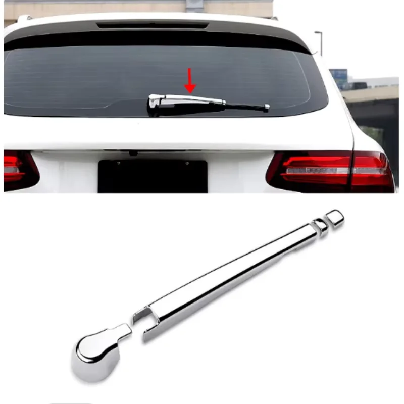Fit For Mercedes Benz GLC 2016- 2021 Rear Window Wiper Cover Trim Chrome Car Styling Accessories