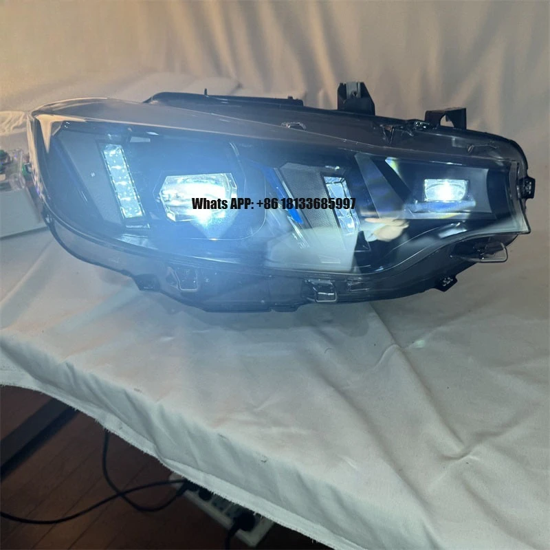 

For 4 Series 13-19 Upgrade LED Headlights Yellow Front Assembly Turn Signal Daytime Running 6500k Modified Car Accessories