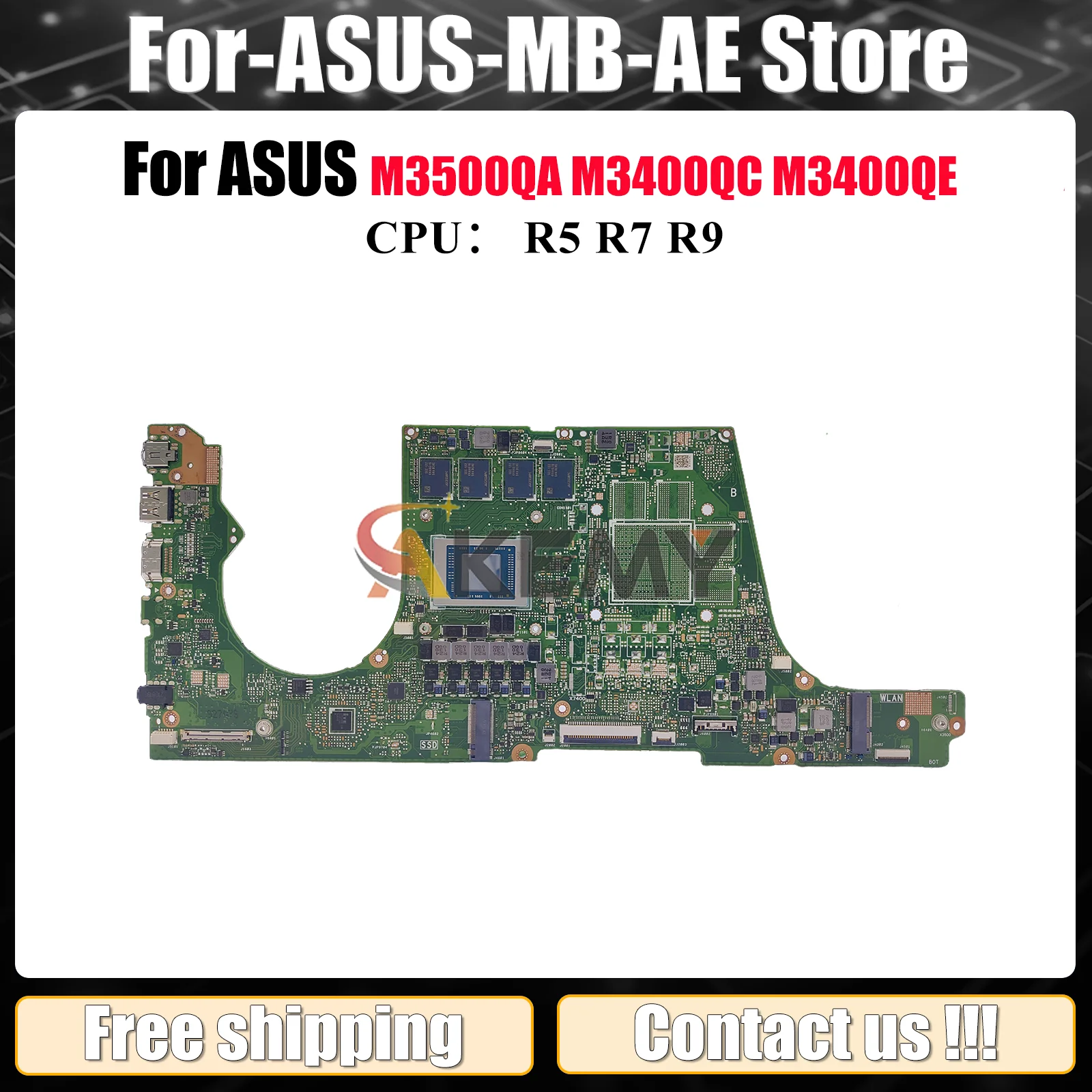 

Материнская плата M3500QA для ноутбука ASUS VivoBook M3400QC M3400QE M3401Q M3500Q M7600Q M3400Q M7400Q D3500Q с процессором R5 R7 R9