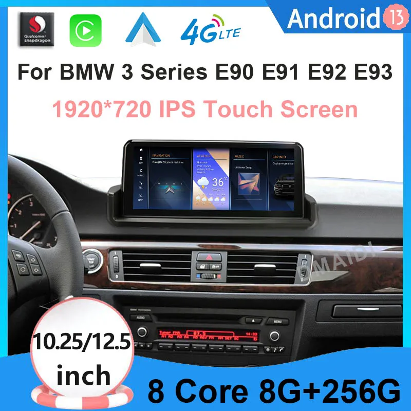 

Car Radio CarPlay Android Auto Multimedia For BMW 3 Series E90 E91 E92 E93 Central Video Player GPS Navigation Stereo Screen 4G