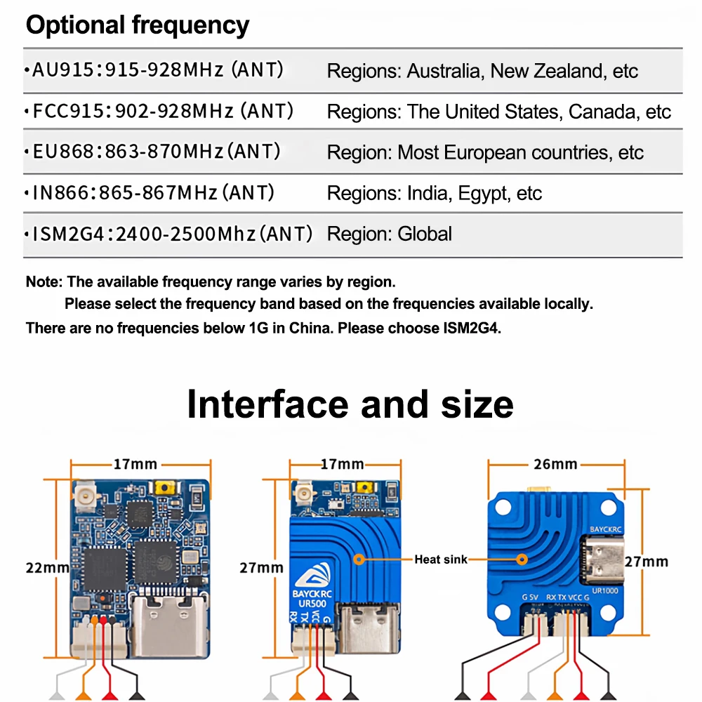 BAYCK UR100/UR500/UR1000 Dual-Band Ultra-Langstrecken-Empfänger 100-1000mW USB-Firmware-Upgrade für FPV-Drohnen – Detail 2