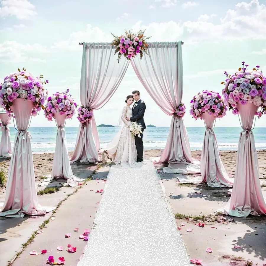 

Thickened Aisle Runner for Wedding CeremonyFeet White Aisle Runner Walkway for Indoor Outdoor Wedding Church Decorations Hallowe