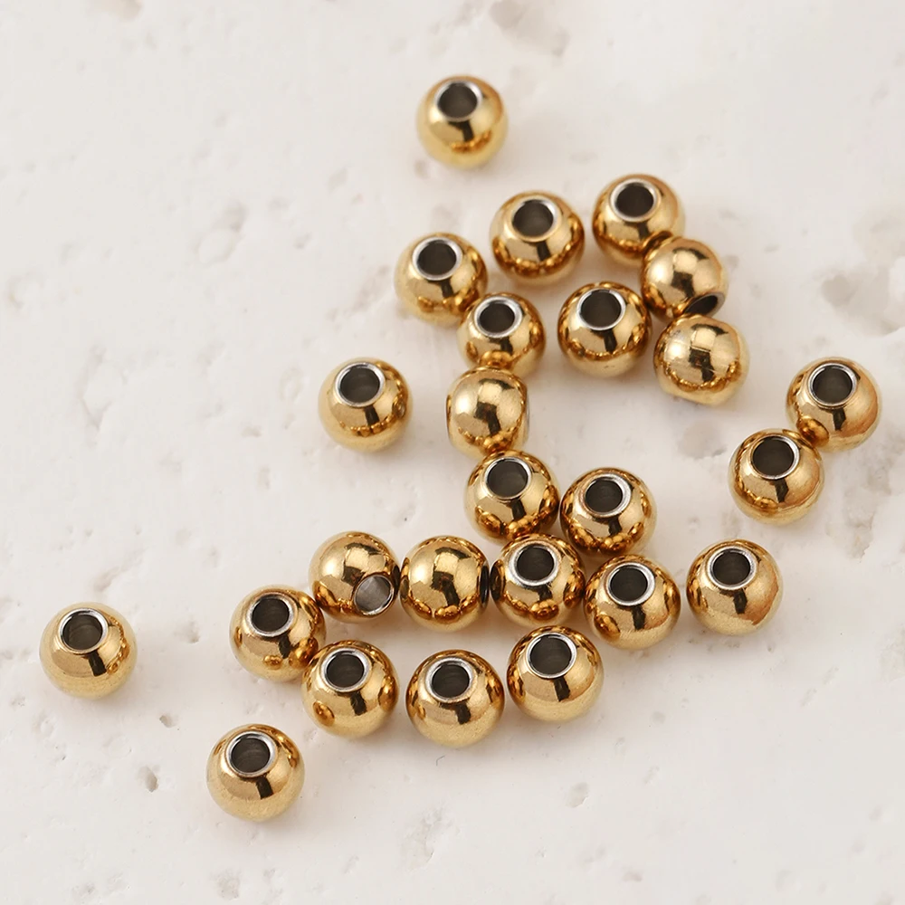 100pcs Stainless Steel Beads for Jewelry Making