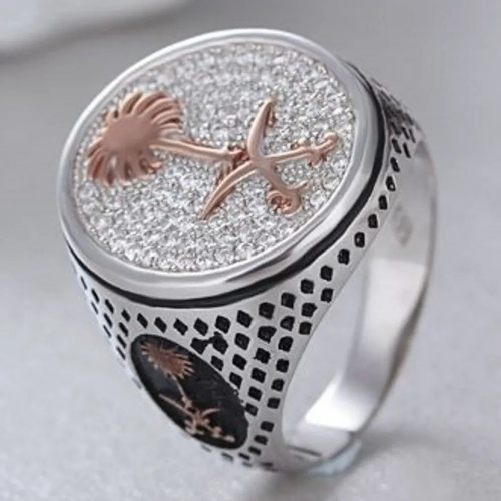 BOCAI S925 Sterling Silver Rings for Men New Jewelry Trendy Inlaid  Zircon Retro Totem Pure Argentum Gem Hand Ornaments