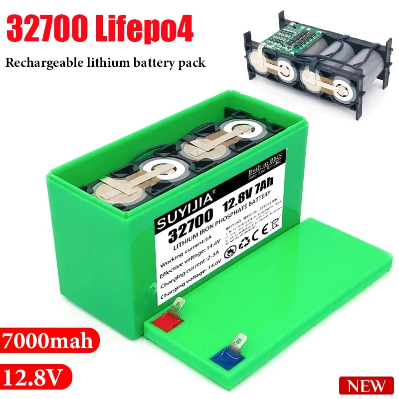 Batería recargable Lifepo4 de 12,8 V, 7Ah, 32700, 4S1P, con barco eléctrico equilibrado BMS 4S 40A y fuente de alimentación ininterrumpida de 12V