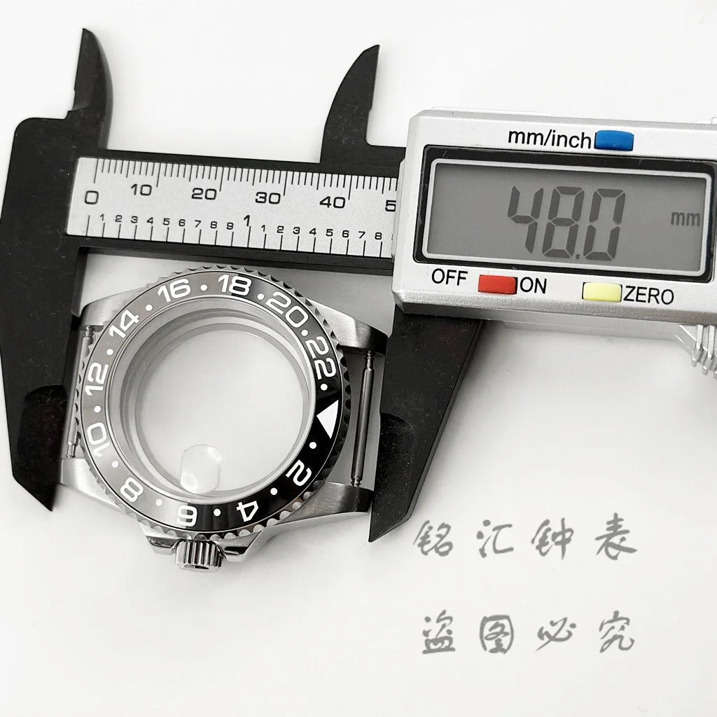 NH35 40MM SUB GMT New Design Black Grey Ceramic Insert Watch Case For NH34 NH35 NH36 NH38 ETA 2824 PT5000 Movement 120 Clicks