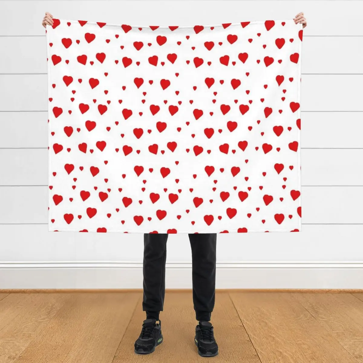 

Imperfect red hearts Throw Blanket Plaid on the sofa Warm warm winter Blankets