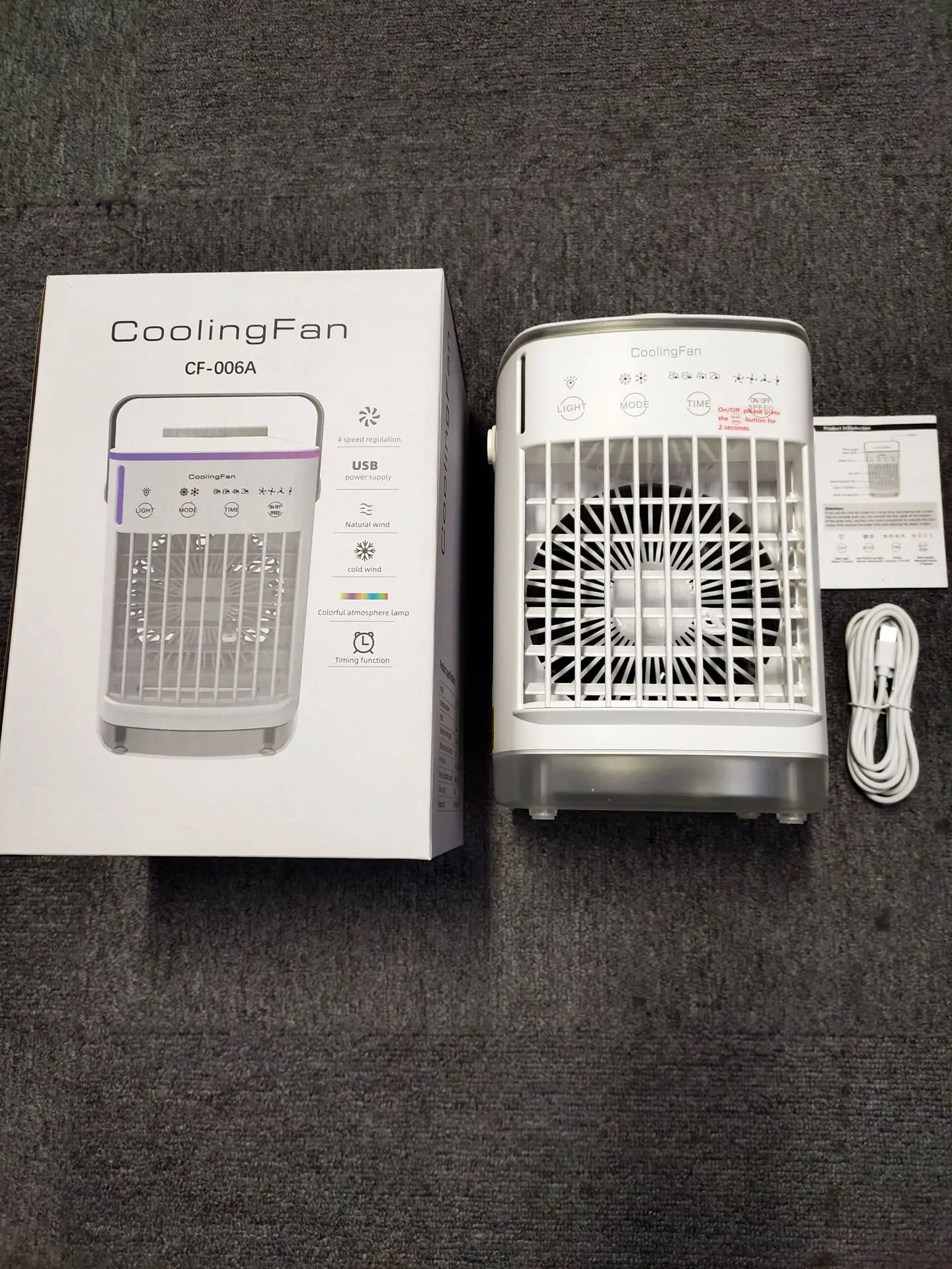 Air Conditioner Fan Small Household Humidification Spray Cooling Fan USB