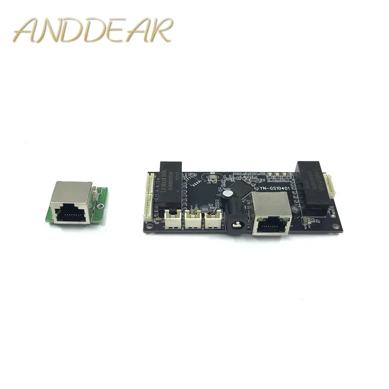 Industrial Ethernet Switch Module 10/100/1000mbps 4 port PCBA board OEM Auto-sensing Ports PCBA board OEM  Motherboard