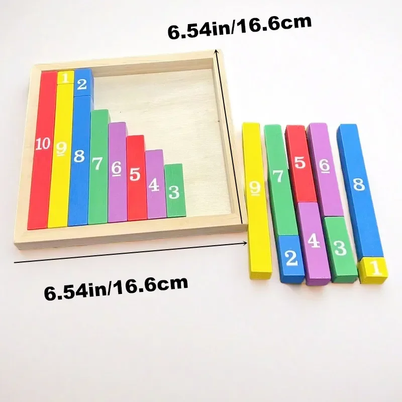 Colorful Wooden Math Toys Learning Sticks Long And Short Counting Sticks Mathematics Teaching Aid