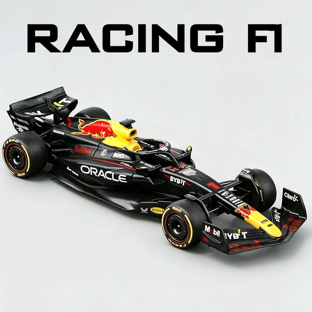 Modelo de Auto de Carreras Oracle Red Bull Verstappen RB19 a Escala 1:43, Juguete de Auto de Carreras de Aleación Fundida a Presión, Modelos de Autos de Carreras, Juguetes Coleccionables