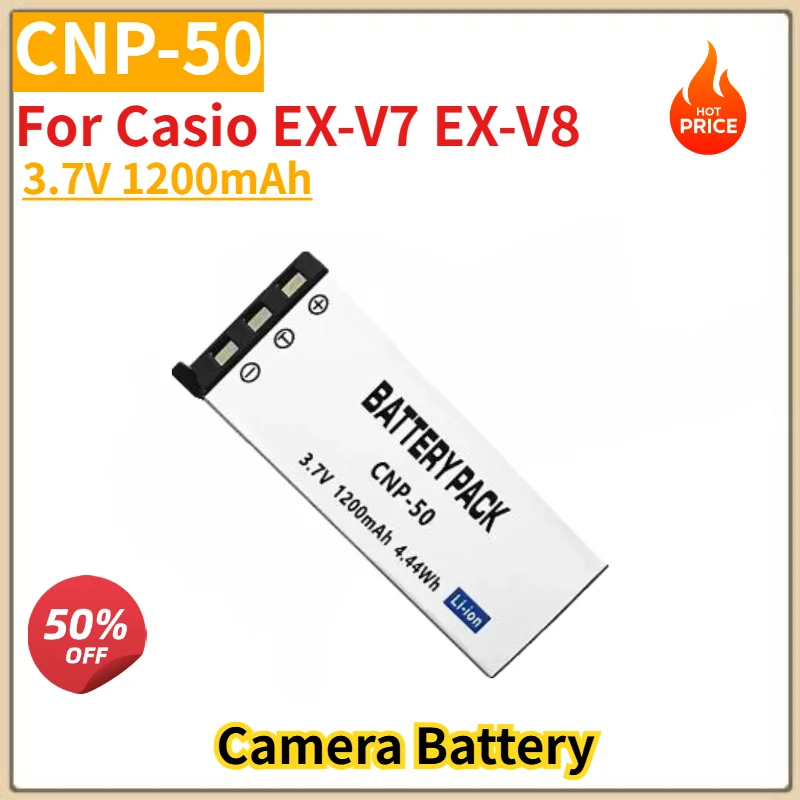 

3.7V 1200mAh High Quality Camera Battery CNP-50 for Casio EX-V7 EX-V8 Brand New Replacement Battery