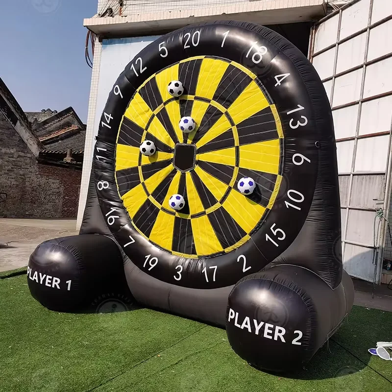 Commercial Customized Giant Inflatable Kick Darts Soccer Ball Board Game Inflatable Dart Sticky Board for Backyard Fun