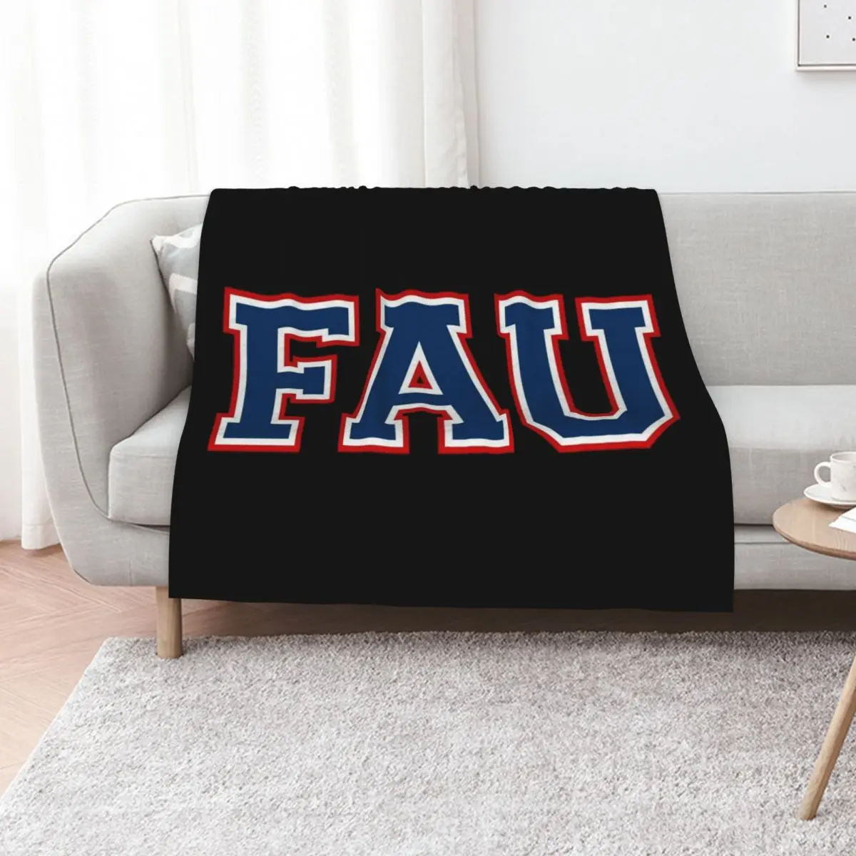 

florida atlantic university college font Throw Blanket For Baby Thin Travel decorative Blankets